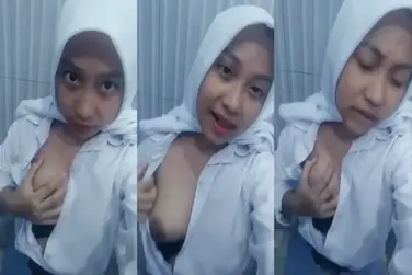 ABG SMA Berhijab Nekat Pamer Nenen Viral Terbaru
