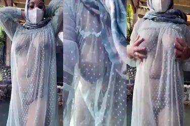 Tante Jilboobs Transparan Outdoor Pamer Berani